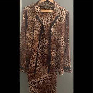 Leopard print pajamas